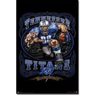 Tennessee Titans (Mascot, Grinding It Out since 1960) Sports Poster Print   22x34 custom fit with RichAndFramous Black 22 inch Poster Hangers   Sports Fan Prints And Posters