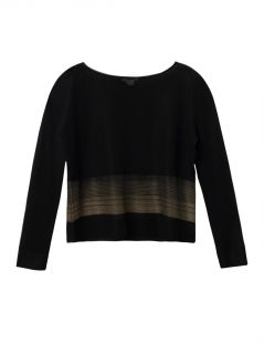 Sheer stripe fine knit sweater  Helmut Lang