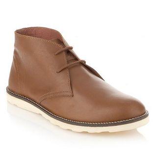 Frank Wright Tan leather high top shoes