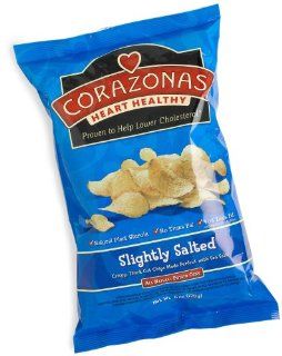CORAZONAS Heart Healthy Slightly Salted Potato Chips, 6 Ounce Bags (Pack of 12)  Grocery & Gourmet Food