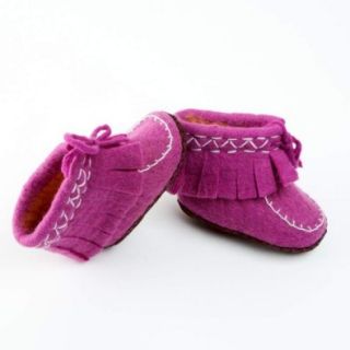 Indoor Mocassin Boot Slippers  Soft Eggplant Shoes