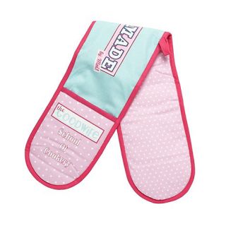 Pink double oven gloves
