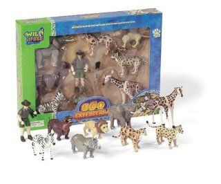 African Safari Eco Expedition Moveable Action Figure Play Set Toys & Games