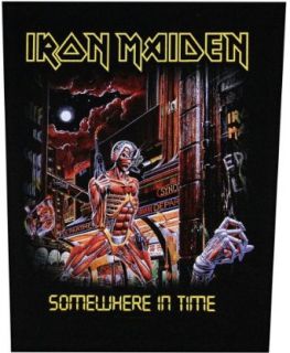XLG Iron Maiden Somewhere in Time Rock Music Band Woven Applique Patch