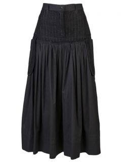 Kenzo Vintage Printed Corduroy Maxi Skirt