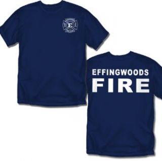 Effingwoods Fire Department Navy T Shirt   XXXXL Clothing