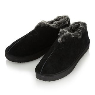 RJR.John Rocha Designer black suede faux fur lined slipper boots