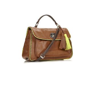 Butterfly by Matthew Williamson Designer tan large piped cross body bag