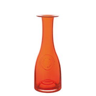 Dartington Crystal Gerbera Bottle Blumenvase, orange Küche & Haushalt