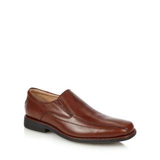 Henley Wide fit brown pointed curved panelled slip on shoes