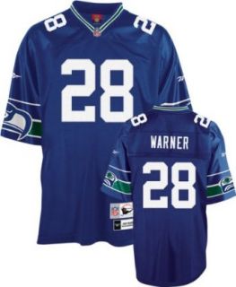 Curt Warner Blue Reebok NFL Premier Throwback Seattle Seahawks Jersey   3XL  Athletic Jerseys  Clothing