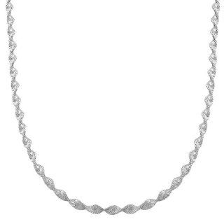 Sterling Silver 3 mm Twisted Herringbone Chain (18 Inch) Jewelry