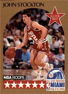 1990 NBA Hoops   John Stockton   Jazz   Card 25 Sports & Outdoors