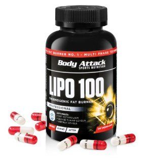 Body Attack LIPO 100,120 Kapseln (1 x 104 g) Lebensmittel & Getrnke