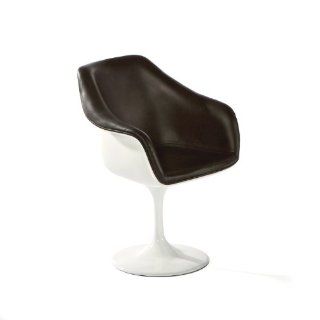 Retro Mbel Design Tulpen Stuhl mit Polster Wei / Schwarz Küche & Haushalt