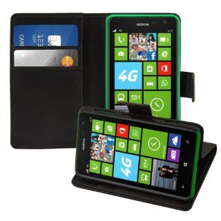 kwmobile Elegante Wallet Kunstledertasche fr das Nokia Lumia 625 mit Magnetverschluss und Stnderfunktion in Schwarz Elektronik