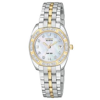Citizen Ladies silver two tone dial watch