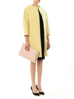 Collarless button through coat  Stella McCartney  MATCHESFAS