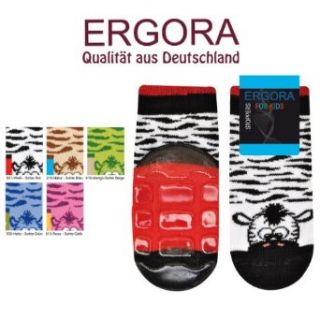 Ergora Rutschis ABS Socken Baby Kinder Stoppersocken PHTHALATFREI Stoppersohle Antirutschsocken Gr. 62   104 in 5 Farben Bekleidung