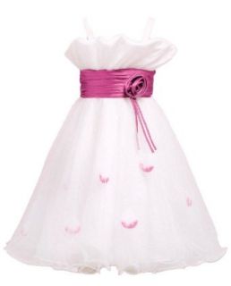 Ses Taft Kinderkleid Weiss Pink Gr.164 (CH003) Bekleidung