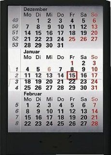 Walz Dreimonats Wandkalender 32x45cm schwarz Kalendarium Bürobedarf & Schreibwaren