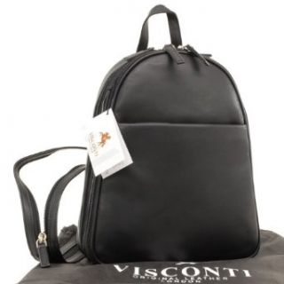 Rucksack aus Leder von Visconti   18052   Schwarz   Gre B 22 H 27 T 8 cm Schuhe & Handtaschen