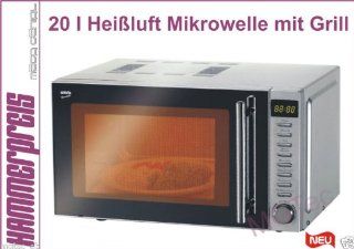 Design Heiluft Mikrowelle mit Grill 20 Liter Edelstahl Silva Schneider NEU OVP Küche & Haushalt