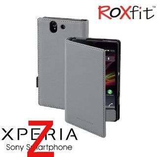 Genuine Offizielle Roxfit Sony Xperia Z Side Flip Book Case Tasche Grau SMA5127G Elektronik