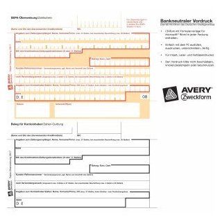 Avery Zweckform Sepa berweisung A4 inkl. Software CD 100 Blatt inkl. Software CD Bürobedarf & Schreibwaren