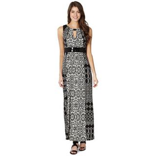 The Collection Black mixed print maxi dress