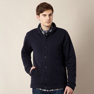 J by Jasper Conran Big and tall designer navy cotton button jacket