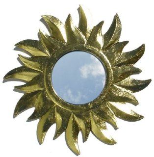 Sonnenspiegel gold 1 / Spiegel aus Holz & Eisen Küche & Haushalt