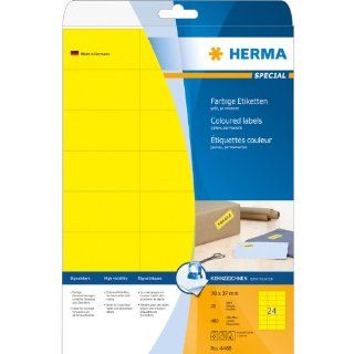 Herma 4466 Etiketten gelb 70x37 mm Papier matt 480 Stck Bürobedarf & Schreibwaren