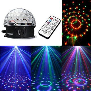 Disco DJ Lichteffekt Discokugel LED Licht RGB Lasereffekt Projektor Kristall Magic Ball Effect Licht Mit Fernbedienung fr Weihnachtsparty Disco Party Klub Baumarkt