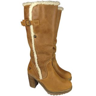 Tamaris Nut  shearling lined water resistant high boots