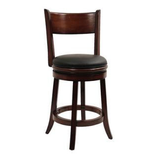 Boraam Palmetto 24 Swivel Bar Stool with Cushion 44124 Finish Chestnut