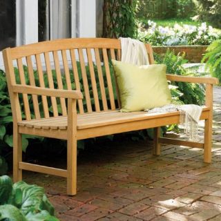 Oxford Garden Chadwick Wood Curved Back Garden Bench   Outdoor Benches