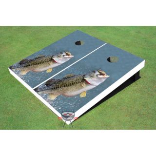 Bass out of Water Cornhole Board by All American Tailgate