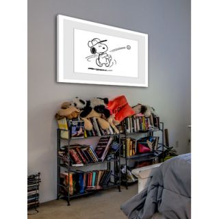 Snoopy Throwing Baseball Peanuts Framed Graphic Art by Marmont Hill