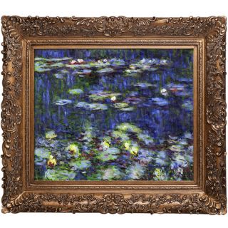 Water Lilies Green Reflections by Claude Monet Framed Painting Print