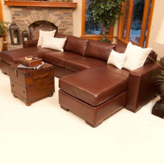Elements Fine Home Furnishings Del Mar Leather Sectional