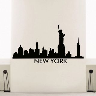 Empire State Ny New York City Skyline City Silhouette Vinyl Wall Art
