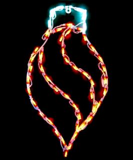 18 in. Outdoor LED Twist Drop Ornament Lighted Display   50 Bulbs   Outdoor Light Displays