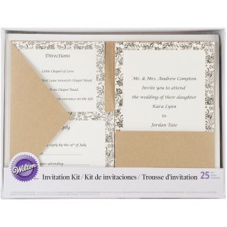 Elegance Invitation Kit 25/Pkg Black/White