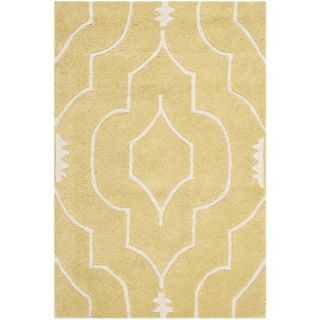 Safavieh Handmade Moroccan Chatham Light Gold/ Ivory Geometric Wool
