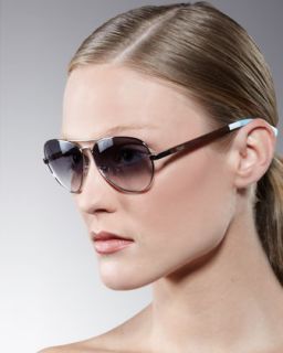 TOMS Eyewear Classic 301 Aviator Sunglasses, Blue