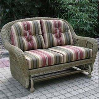 St. Lucia 4 ft. Resin Wicker Double Outdoor Glider