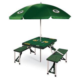Picnic Time NFL Folding Picnic Table with Umbrella   Picnic Tables