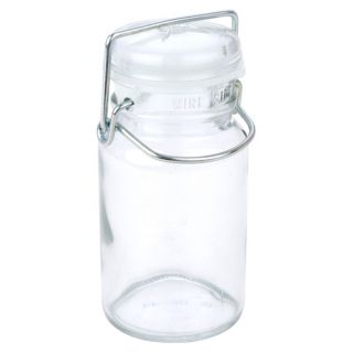 Miu France Round 8 ounce Locking Lid Clear Glass Jars (Set of 12)