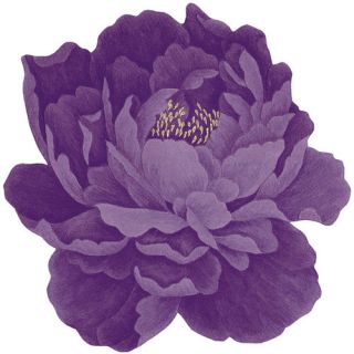 One Allium Way Bloom Round Violet Area Rug